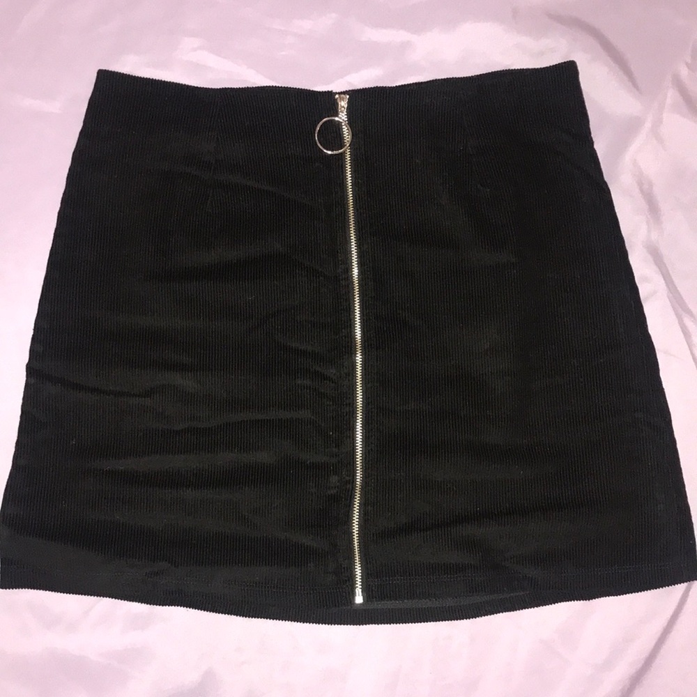 Black corduroy skirt